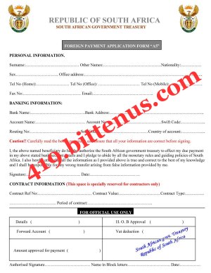 PAYMENT APPLICATION FORM